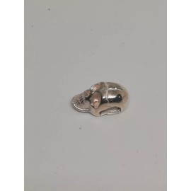 Joyeria Jara .970 Solid Silver Skull Pendant With Leather Necklace New.