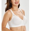 Lemorosy Full Coverage Front Closure Posture Bra Wirefree Unpadded Back
