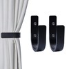 OCIOLI 2 Pieces Curtain Tiebacks Wood Curtain Holdbacks U Shaped