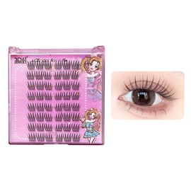 Lishu False Eyelashes, No Glue Required, 1 Second Eyelashes, 3D Glue, For Parts, Difficult To Fall Off Partial Eyelashes, Natural Eyelashes, High Adhesion, Cute, Eye Makeup, Natural False, Popular