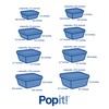 Popit! 8 Clear Food Storage Containers Set, Microwave and Freezer