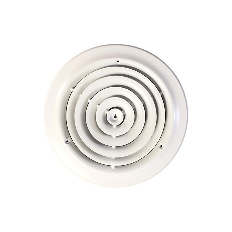 HBW 10" Round Ceiling Diffuser White Powder Coated with Outside