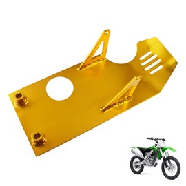 New Olym Aluminum Foot Start Engine Skid Plate for XR50 XR70 Lifan YX SSR110 125 Thumpstar Coolster Apollo Kymco GMX NXD Demonx TaoTaoDB17 50cc 70cc 90cc 110cc 125cc 140cc 150cc Pit Dirt Bike Gold