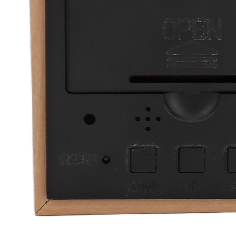 LED Wood Clock Multifunctional Large Display 3 Brightness Eye Protection