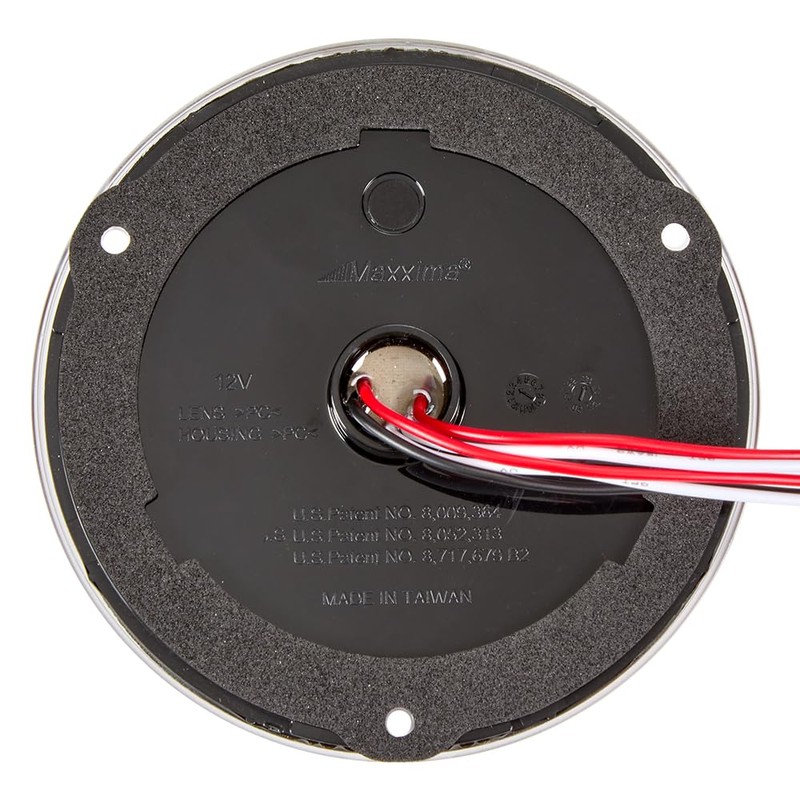 Maxxima M85417R Red LED Ultra Thin Round Hybrid Lightning Stop