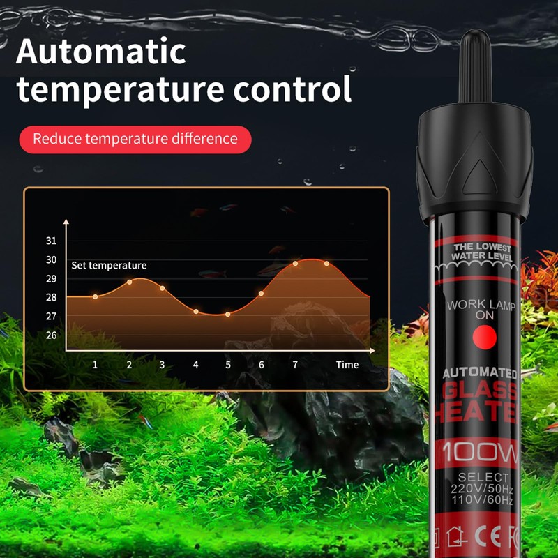 CarPlusStudio Aquarium Heater - Power Saving Fish Tank Heater with