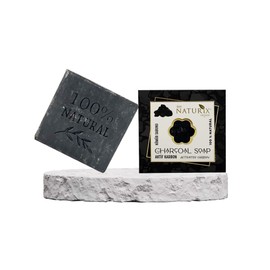 LIMOPA Coal Organic Bar Soap Moisturizing Soap Made from Natural Oil | Hair Hand Face Body Bath Wash | Skin Care Cleanser Shampoo