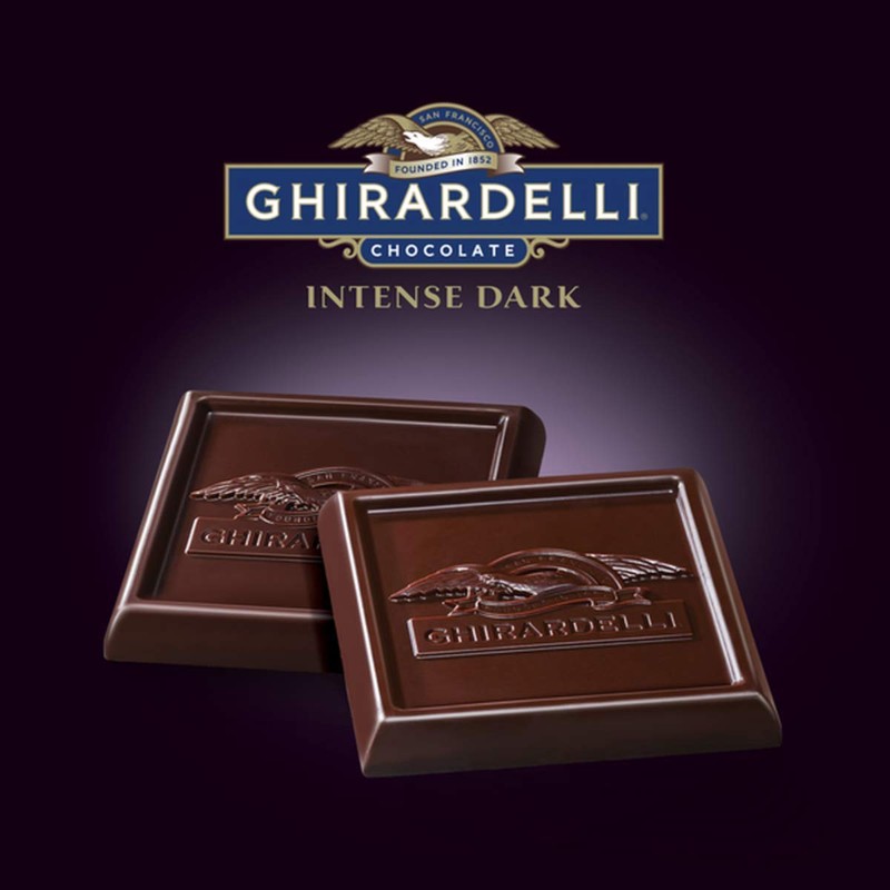 Ghirardelli Twilight Delight Intense Dark 72% Cacao Squares, 4.87 Oz,
