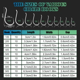Heavyweight Catfish Hooks - Super Sharp and Offset Fishing Hooks for Saltwater and Freshwater - Octopus Circle Hooks - Perfect Catfishing Tackle-10/0