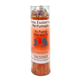 I CAN More Than You CAN-Palm Wax Spiritual Intention Spell Candle-[Orange] | Vela CASA ESOTERICA PERFUMADA- (YO PUDEO MAS QUE TU)