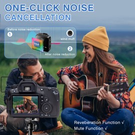 Spolehli Wireless Lavalier-Mikrofon Aufbewahrungsbox Kompatibel mit Téléphone/Kamera/Laptop, 2.4GHz Wireless Mic mit 165ft stabile Übertragung für Live-Stream/Vlog/Interview-Aufnahme