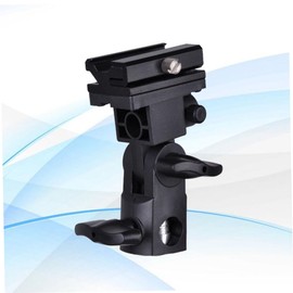 TEHAUX DSLR Camera Flash Bracket Pitch Angle Mount for Umbrella Compatible with Flash Trigger Mic Lightweight Design for Photography