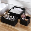 Leatherspaces Functional Drawer Organizer clothes， Faux Leather Dresser Organizer for