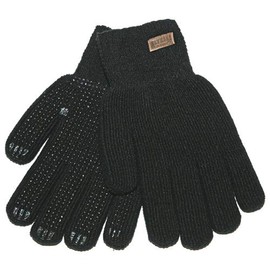 KINCO 5199-S Men's Alyeska Rag Gloves, Wool Lined Full Finger with PVC Dots, Small, Black