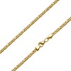 SchmuckForever Gold-Plated 2.2 mm Byzantine Chain Solid 925 Silver -