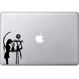 3LEGENDS LLC Jack & Sally Nightmare Before Christmas Jack and Sally with Baby Decal on car Truck SUV Laptop Vinyl Decal Sticker Black 6 inches