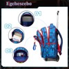 Kids Rolling Football Backpack for Boys Trolley Suitcases Luggage Travel