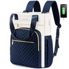 LOVEVOOK 2 in 1 Women's Handbag Backpack, Beige dark blue,