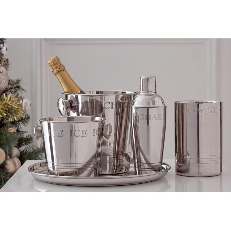 Premier Housewares Bombay Wine Cooler, Stainless Steel - Silver