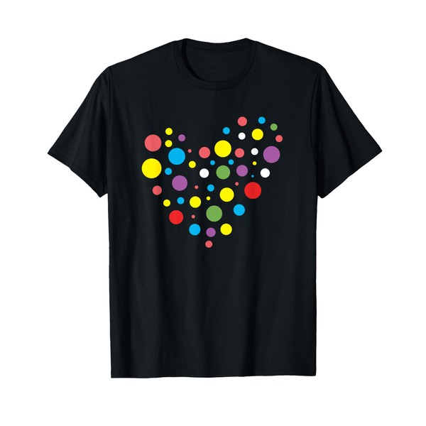 The Dot Day Heart in Colorful Dots Pattern Creative Design