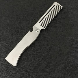 oil comb for men fine comb portable beard comb folding pocket comb groomsmen portable comb beard comb beard comb hair styling comb stainless steel beard comb stainless steel frcolor