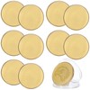 Anjetan 10 PCS Blank Challenge Coins, 40mm Threaded Edge Golden