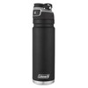 Coleman Autoseal FreeFlow Stainless Steel Water Bottle, Black, 24oz