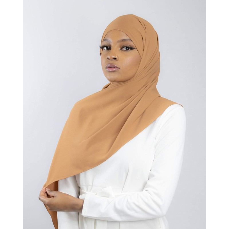 HE700 Women's Luxury Medine Silk Pull-On Hijab with Knot Hat,