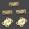 Mini Hinges, Trigger Hinges, 50 Pieces, For Wooden Boxes, Flat