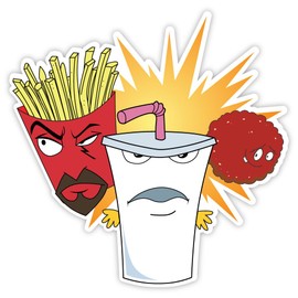 AQUA TEEN HUNGER FORCE CARTOON sticker decal 4" x 4"