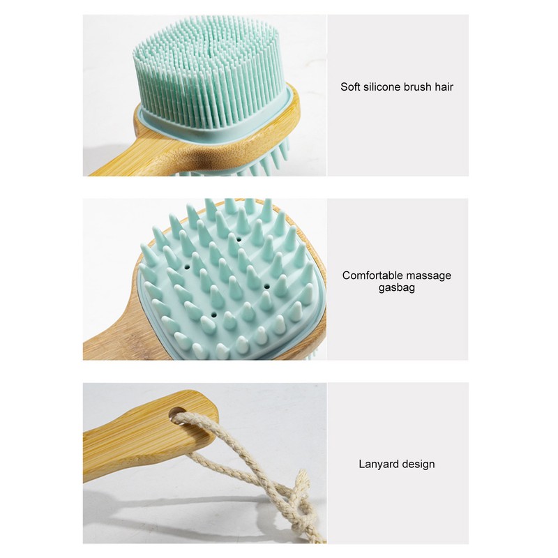 Back Scrubber Long Handle Double Sided Gentle Massage Exfoliating Body