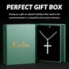 Eterjew S925 Sterling Silver Cross Necklace for Men Women 22