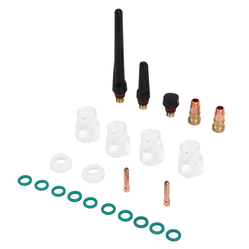 23Pcs TIG Welding Accessory Set Glass Cup Connector Electrode Clamp