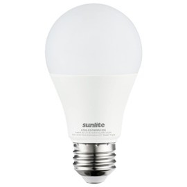 Sunlite 80125 LED A19 Light Bulb, 9 Watts (60W Equivalent), 810 Lumens, Medium E26 Base, 100-240 Multi-Volt, Non-Dimmable, Frost Glass, 3000K Warm White, 1 Pack