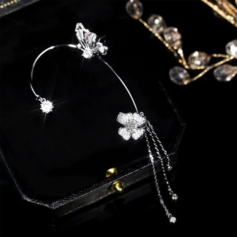 LaVenty Fairy Earrings Butterfly Ear Cuff Butterfly Earrings Aesthetic Elf