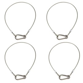 Safety Cable Lock, Stainless Steel Cable with Loops Heavy Duty Bike Lock Hook Flexible Security Steel Cable Wire Lock and Chain for Luggage Hanging Light Plant Pictures