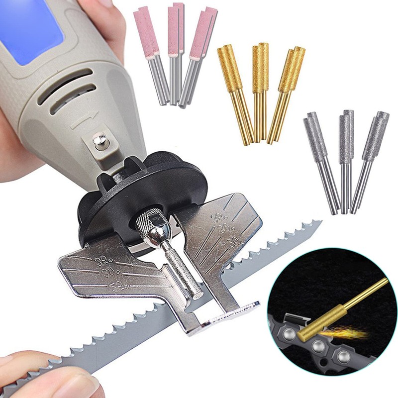 KEWAYO 20Pcs Chainsaw Sharpening Attachment Kit - Chain Saw Blade