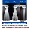Shower Head with Hose, 175 cm, Extra Strong, Anti-Limescale Premium