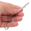 Flute Design Keyring Musical Instrument Ornament Silver Colour for Wallet,