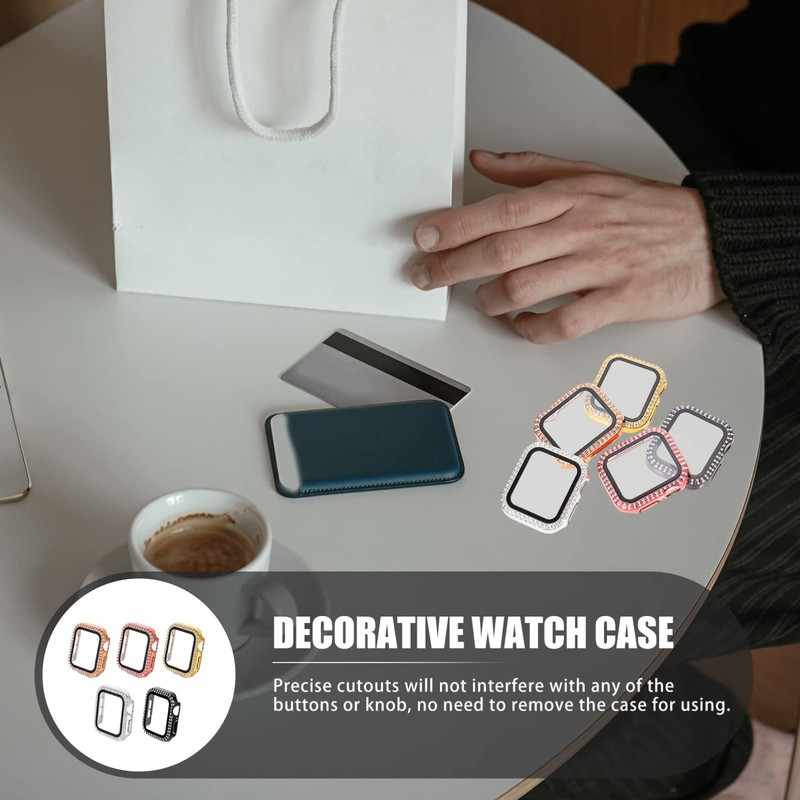 Gatuida 10pcs Glitter Watch Cover Case for Scratch Protector Shell