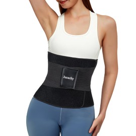 Jueachy Waist Trainer for Women Breathable Waist Trimmer Belly Band Stomach Shaper for Women Blk