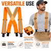 Men's Fluorescent Work Suspenders 5cm Wide Adjustable Elastic X-Back Braces