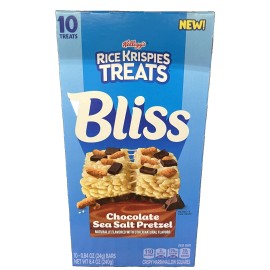 Kellogg's Rice Krispies Treats Bliss Chocolate Sea Salt Pretzel Marshmallow Squares 8.4 oz