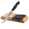 Alata 6-Piece Steak Knives Set with Block, Stainless Steel Steak