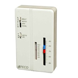 Peco SP155-011 Commercial Thermostat Dual Setpoint, White
