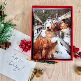 Galison Puppy Love – Notecard Set Featuring Adorable Holiday Dogs 20 Cards And 21 Envelopes