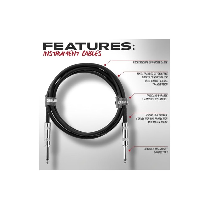Gator Cableworks Backline Series - Cable para instrumentos de 20