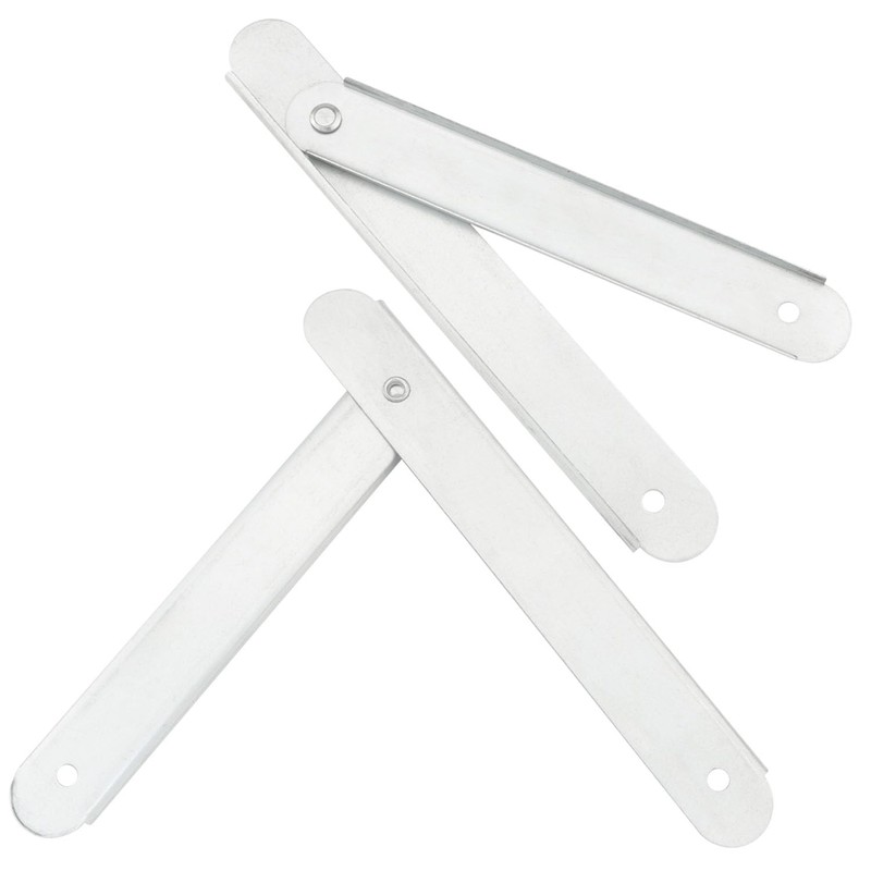 ITROLLE 2PCS Silver Folding Step Hinge Replacement Kit Aluminum Herringbone
