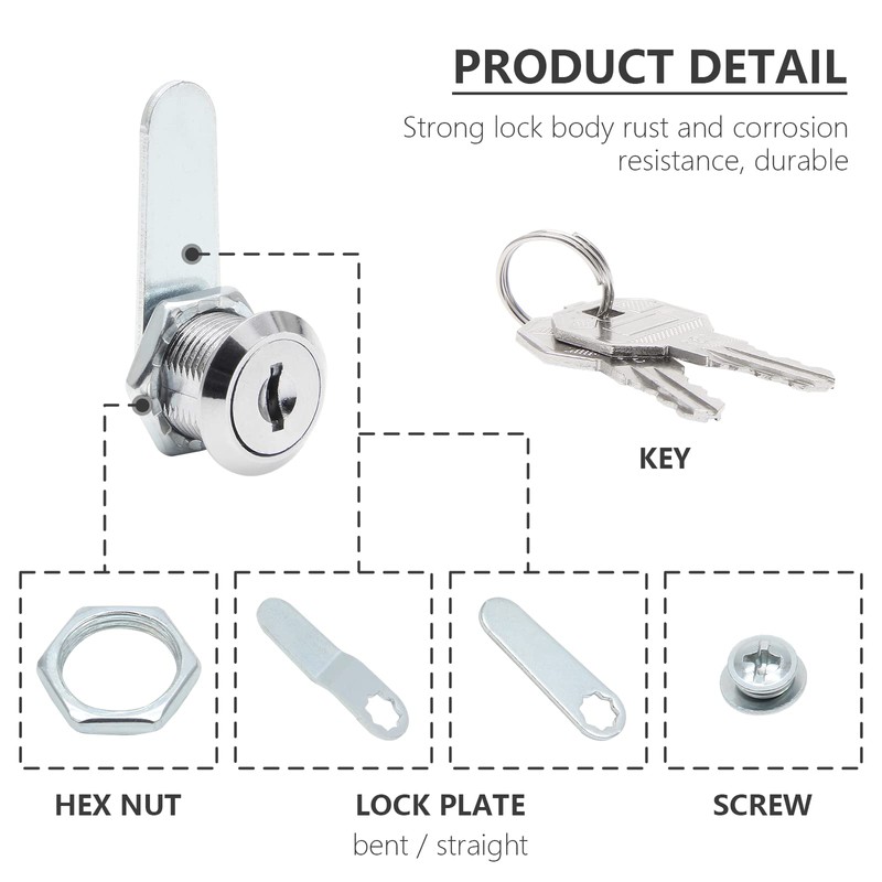 Uenhoy 6 Pack Cam Locks Keyed Alike, 5/8" (16mm) Set