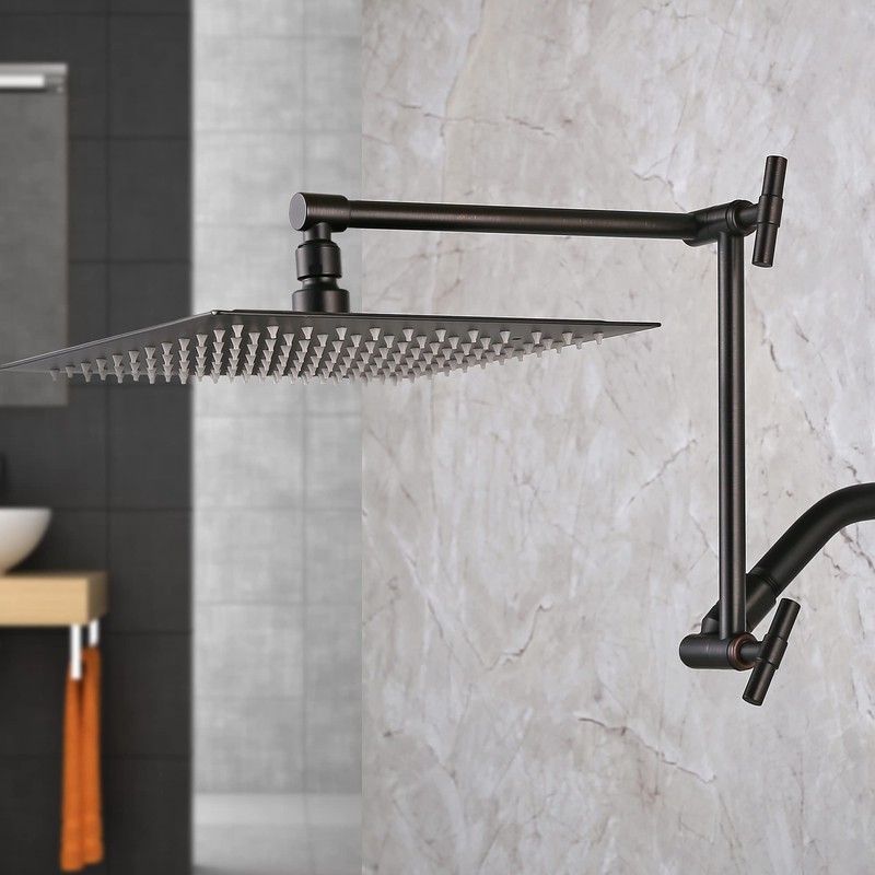 Oil Rubbed Bronze Shower Arm Extension - 13'' Height &